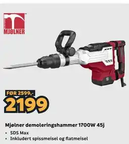Megaflis Mjølner demoleringshammer 1700W 45j tilbud