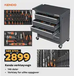 Megaflis Kendo verktøyvogn tilbud