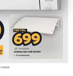 Megaflis Ambista tak i stål OC1001 tilbud