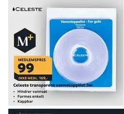 Megaflis Celeste transparent vannstopplist 3m tilbud