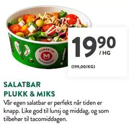 Jacobs SALATBAR PLUKK & MIKS tilbud