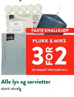 Jacobs Alle lys og servietter tilbud