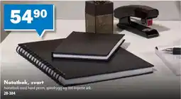 Biltema Notatbok, svart tilbud