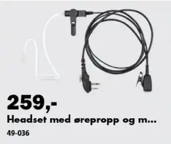 Headset med ørepropp og m...