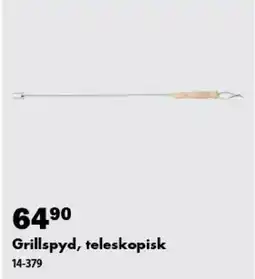 Biltema Grillspyd, teleskopisk tilbud