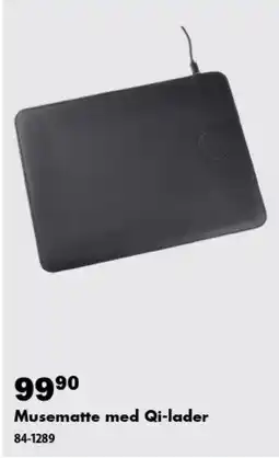 Biltema Musematte med Qi-lader tilbud