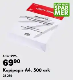 Biltema Kopipapir A4 tilbud