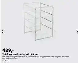 Biltema Trådkurv med stativ, hvit tilbud