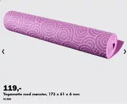 Biltema Yogamatte med mønster tilbud