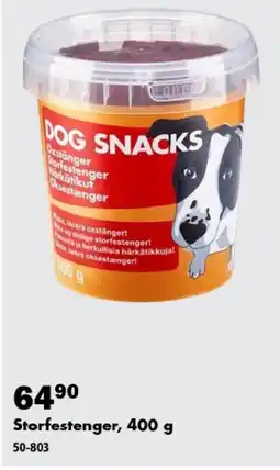 Biltema Dog Snacks Storfestenger tilbud