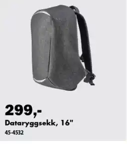 Biltema Dataryggsekk, 16" tilbud