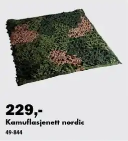 Biltema Kamuflasjenett nordic tilbud