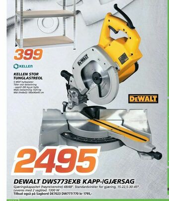 Coop Byggmix Dewalt dws773exb kapp-/gjærsag tilbud