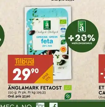 Coop Mega Änglamark fetaost tilbud