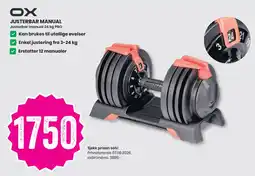 Sport Outlet Ox justerbar manual 24 kg pro tilbud