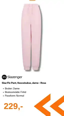XXL Sport Slazenger Slaz Fic Pant, fleecebukse, dame - Rosa tilbud