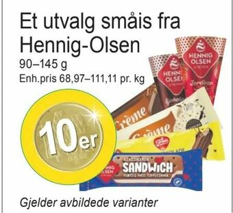 Joker Et utvalg småis fra Hennig-Olsen tilbud