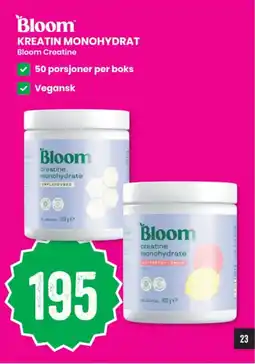 Sport Outlet Bloom kreatin monohydrat tilbud