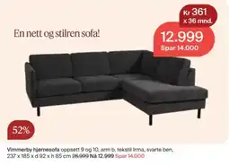 Møbelringen Vimmerby hjørnesofa tilbud