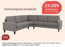 Møbelringen Passion hjørnesofa tilbud
