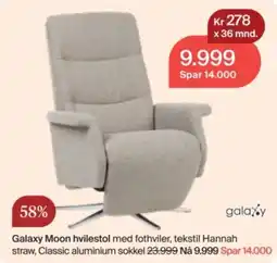Møbelringen Galaxy Moon hvilestol tilbud