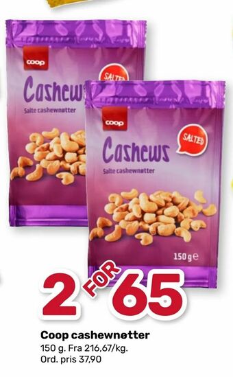 Matkroken Coop cashewnøtter tilbud