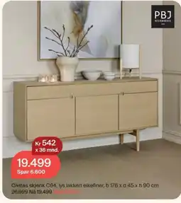 Møbelringen PBJ Civitas skjenk C64 tilbud