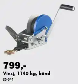 Biltema Vinsj, 1140 kg, bånd tilbud