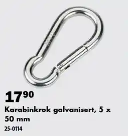 Biltema Karabinkrok galvanisert tilbud