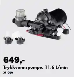Biltema Trykkvannspumpe tilbud