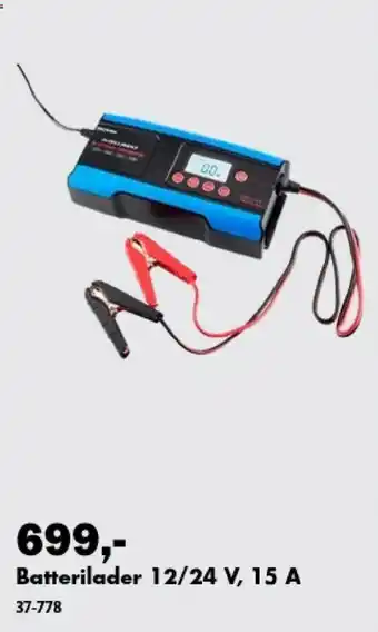 Batterilader 12/24 V, 15 A