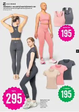 Sport Outlet Ezinne trenings t-skjorte/tights/sports-bh tilbud