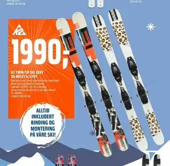 Coop Obs K2 twin-tip ski juvy og missy 4,5 fdt tilbud