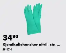 Biltema Kjemikaliehansker nitril tilbud