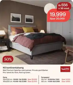Møbelringen Wonderland K6 kontinentalseng tilbud