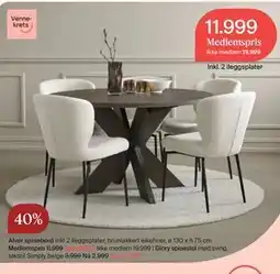 Møbelringen Alver spisebord tilbud
