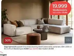 Møbelringen Edge hjørnesofa tilbud