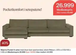 Møbelringen Maemo Pocket 4-seter tilbud