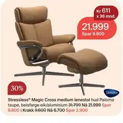 Møbelringen Stressless Magic Cross medium lenestol tilbud