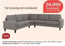 Møbelringen Passion hjørnesofa tilbud