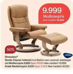 Møbelringen Stressless Nordic Classic hvilestol tilbud