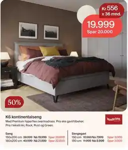 Møbelringen K6 kontinentalseng tilbud
