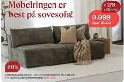 Møbelringen Leah sovesofa tilbud