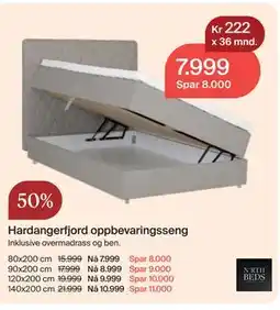 Møbelringen Hardangerfjord oppbevaringsseng tilbud