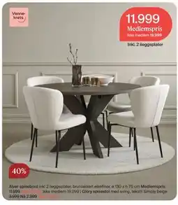 Møbelringen Alver spisebord tilbud