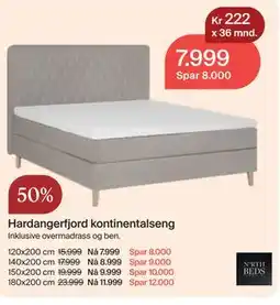 Møbelringen Hardangerfjord kontinentalseng tilbud