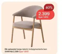 Møbelringen Elk spisestol tilbud