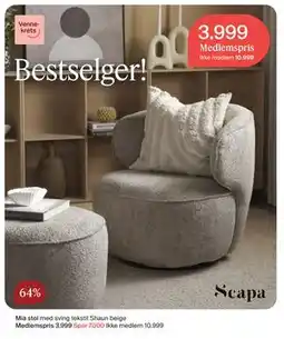 Møbelringen Mia stol tilbud