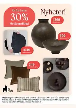 Møbelringen Alt fra Lama, Medlemspris tilbud