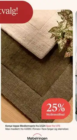 Møbelringen Konya teppe, Medlemspris tilbud